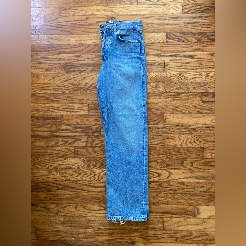 Agolde 90’s Jean Loose Blue Straight Jeans Classic Denim Style - Picture 3 of 6